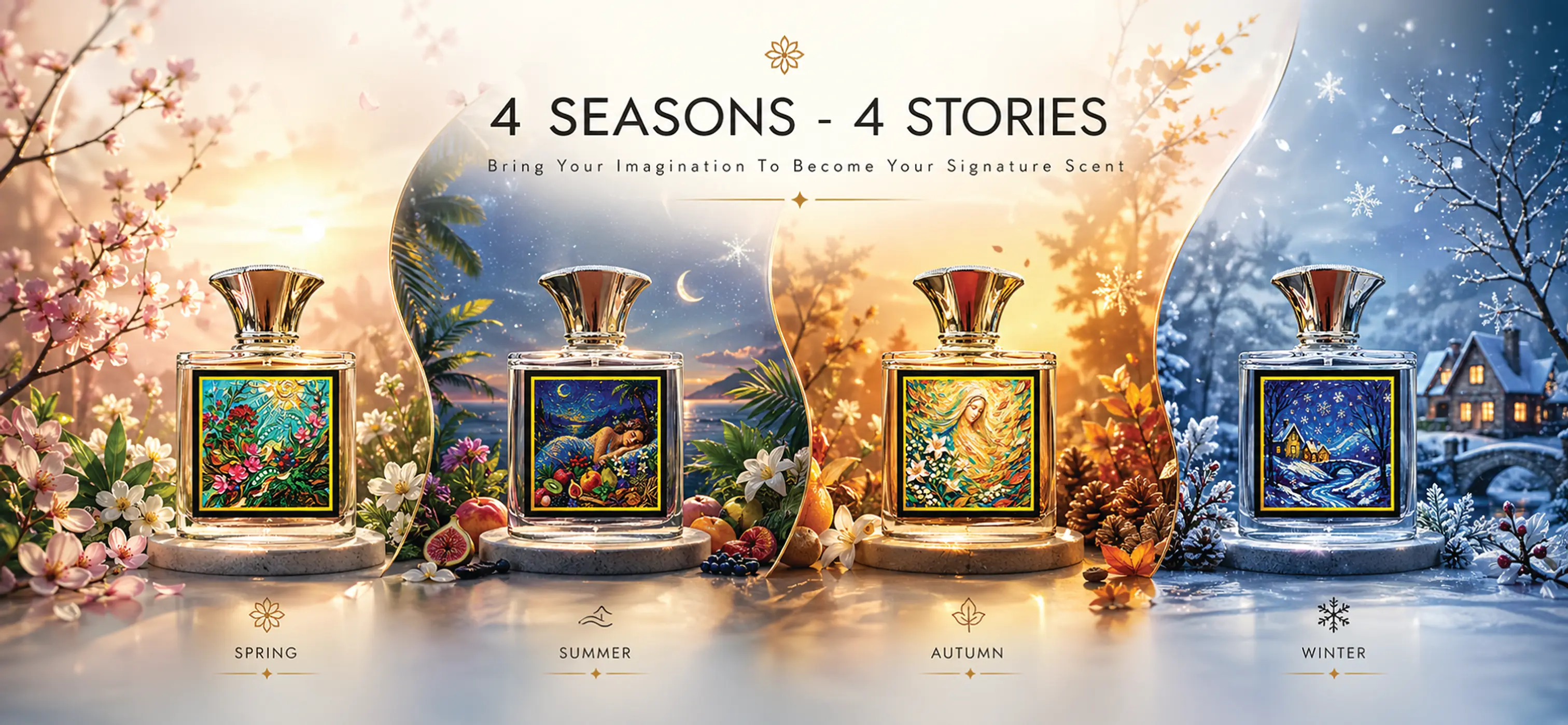 4 Seasons - 4 Stories: Spring, Summer, Autumn, Winter fragrances by JOE.NG Parfum